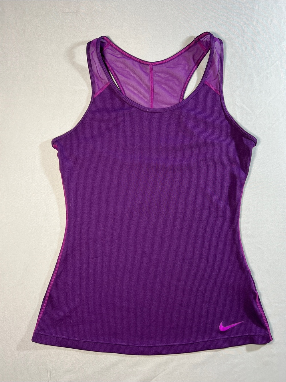 Nike Women’s Purple Racerback Tank Top With Mesh Accents-Size S